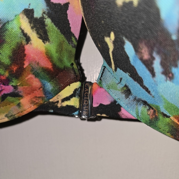Cacique Black Lace Racerback Boost Plunge Bra - Picture 3 of 3